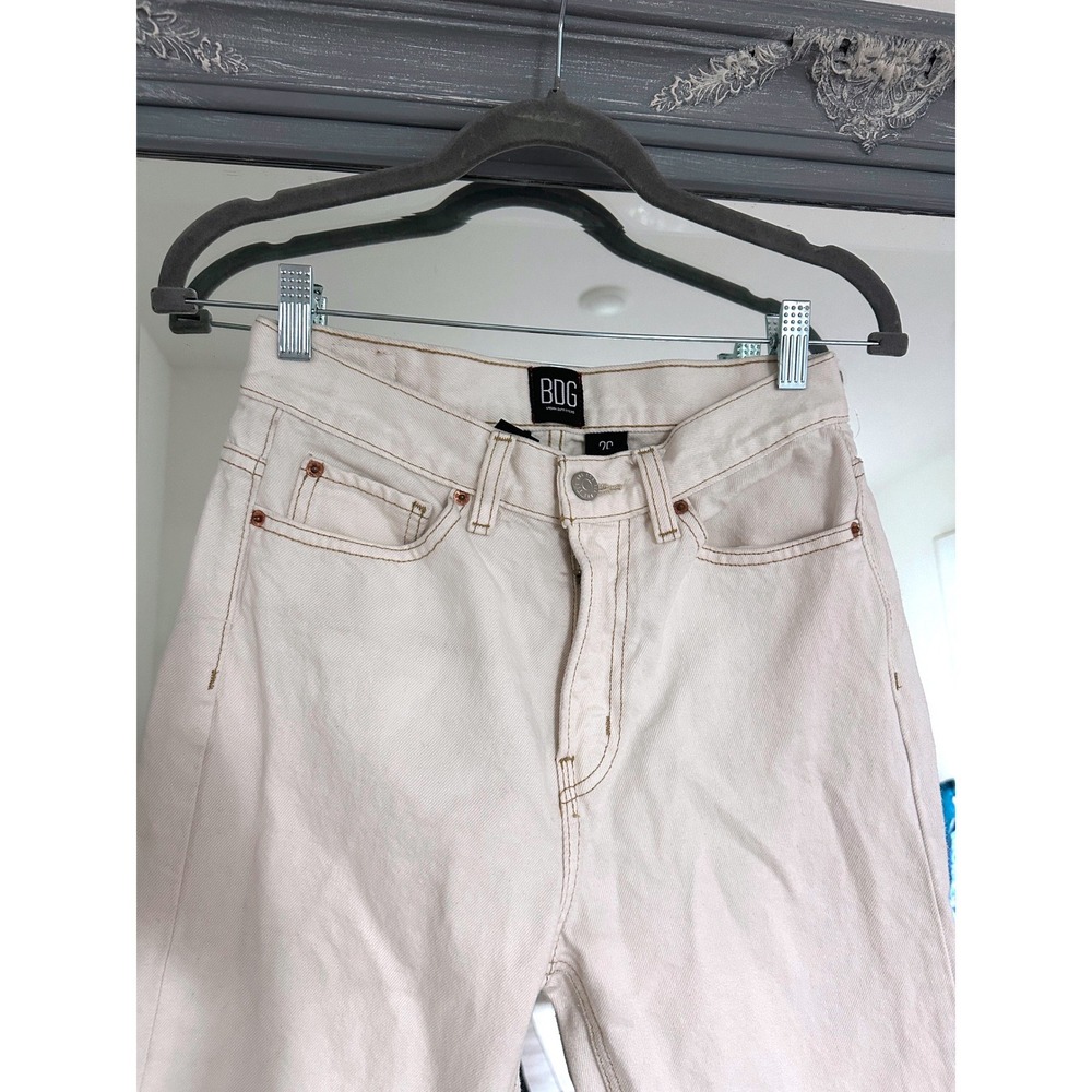 BDG Urban Outfitters Cowboy Jean Off White High Rise Straight Leg Denim 26 - Picture 5 of 11